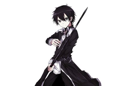 Anime Arte Sword Art Online Kirito Sao Kirito Blanco And Fondo De