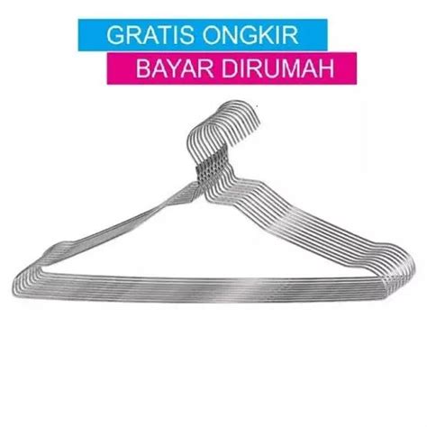 Hanger Baju Stainless Gantungan Baju Stainless Isi Pcs Lazada