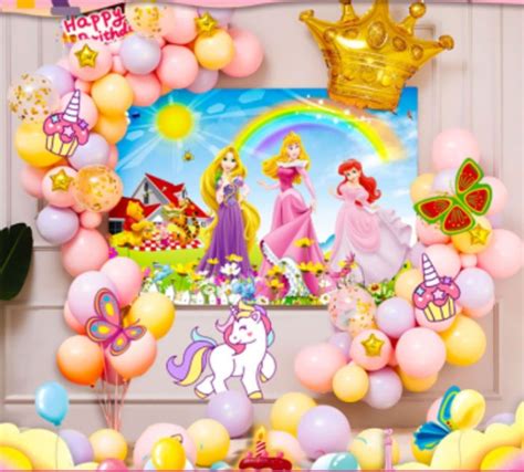 Fast Shipping Disneys Cartoon Princess Party Theme Birthday Decoration