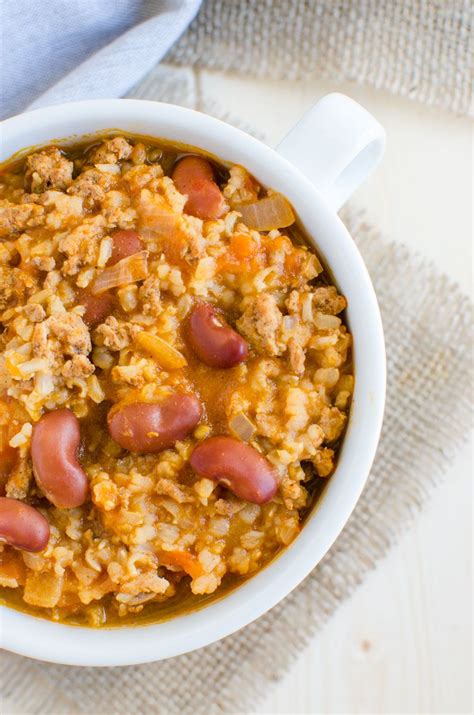 Easy Turkey Chili With Brown Rice Recipe Easy Turkey Chili Turkey