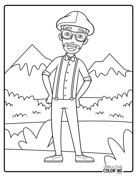 Blippi Coloring Pages Free Pdf Printables Simply Love Coloring