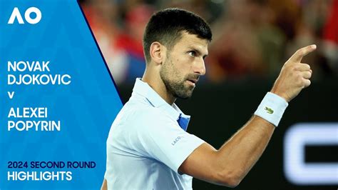 Novak Djokovic V Alexei Popyrin Highlights Australian Open 2024