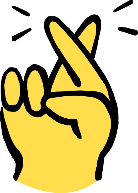 Crossed Fingers Emoji Icon Sticker 50204838 PNG