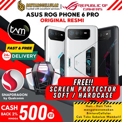 Jual [ Tam ] Asus Rog Phone 6 Pro 18 512gb 16 512gb 12 256gb Garansi