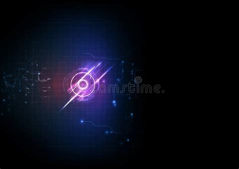 Purple Blue Light Futuristic Technology Stock Vector Illustration Of