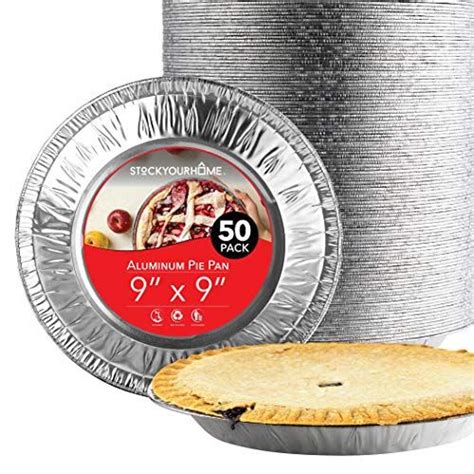 Stock Your Home 9 Inch Aluminum Tart Pie Pans (50 Count) - Disposable ...