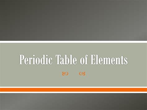 Ppt Periodic Table Of Elements Powerpoint Presentation Free Download