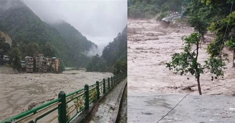 Flash Flood In Teesta River 23 Army Jawans Reported Missing In Sikkim