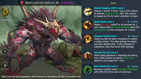 Skull Lord Var Gall Lz Ldf Raid Shadow Legends Skill Mastery Equip