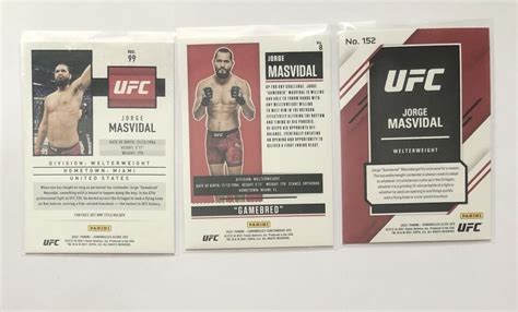 Jorge Masvidal Pink Parallel Card Lot Ufc Panini Contenders Ebay