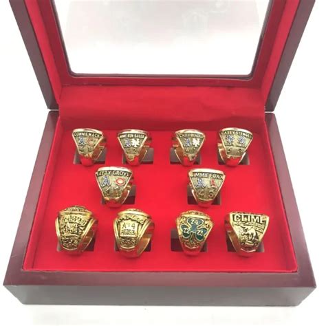 10 Oakland Athletics & Atlanta Athletics MLB World Series championship rings set - MVP Ring