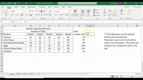 Beginning Equations In Excel Youtube