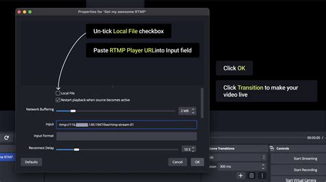 Sending And Receiving RTMP Stream Via OBS Studio Callaba Live Stream