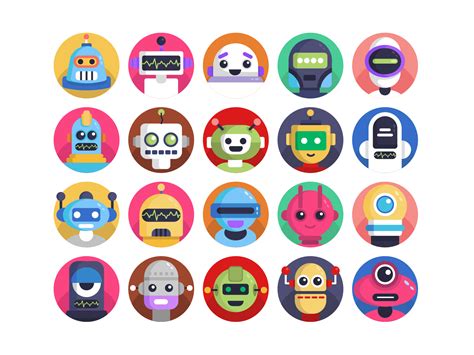 Robot Avatar Icons By Dighital On Dribbble