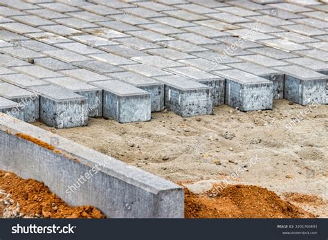 Pavement Repairs Paving Slabs Laying On Stock Photo 2201760493 ...