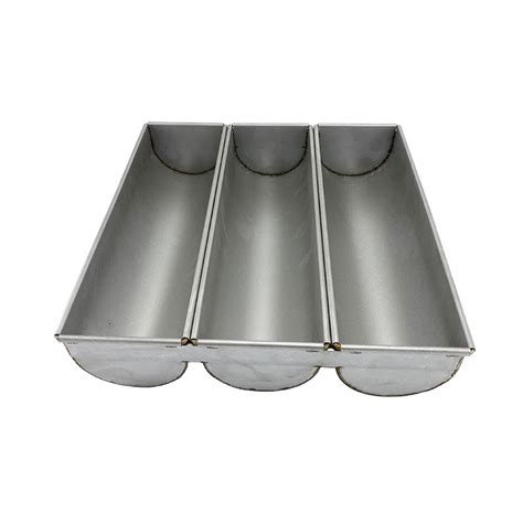 Custom Made Industrial Bakeware 3 Cavities Semicylindrical Aluminium