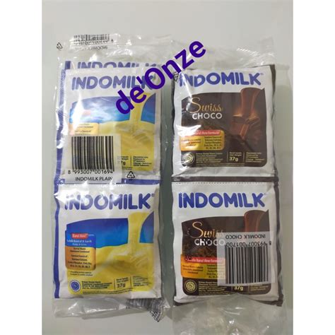 Jual Indomilk Susu Kental Manis Putih Swiss Choco 6 X 37gr Shopee