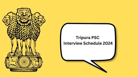 Tripura PSC Interview Schedule 2024 Out Check Interview Date For