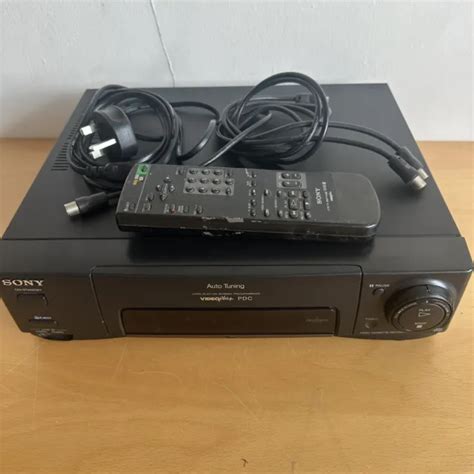 Sony Vintage Vcr Vhs Video Recorder Slv E Remote Plays Briefly