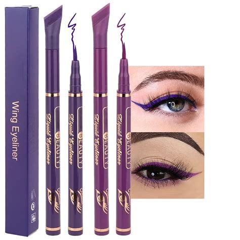 Amazon Erinde Pcs Purple Liquid Eyeliner With Eyeliner Stencils