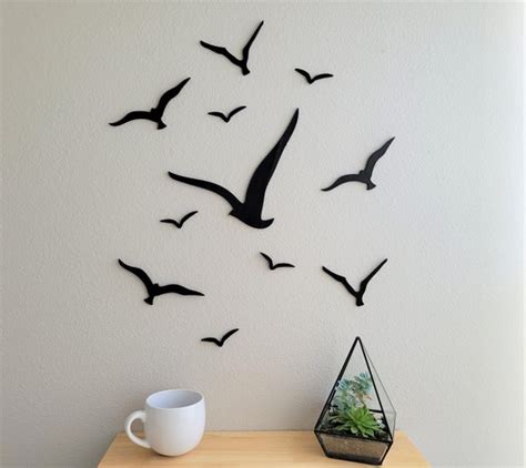 Seagull Wall Art Birds Flying Wall Decor Sea Gull Wall Etsy