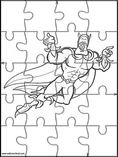 Puzzles Recortables para Imprimir para Niños Bananaman 1