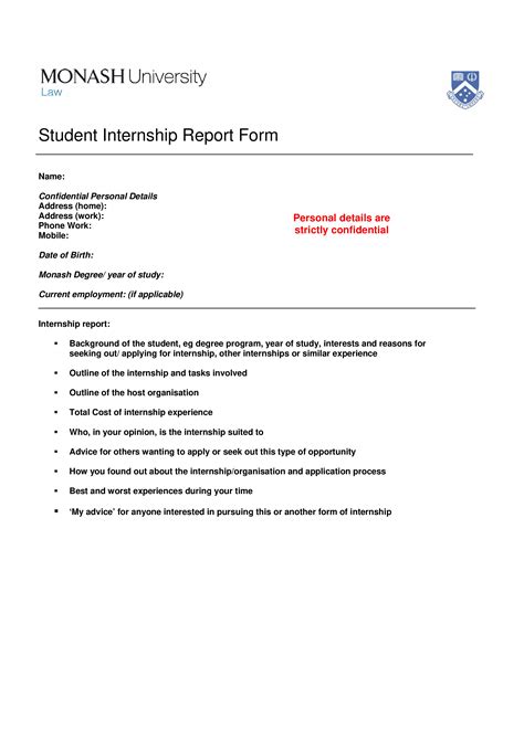 Sample Of Internship Report For Student