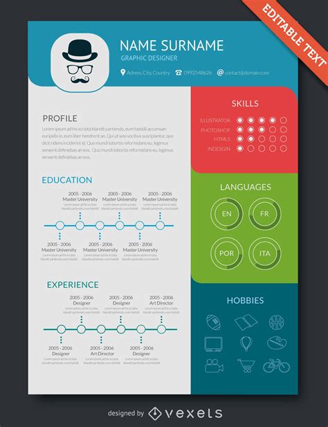 Modern Resume Design Vector Download