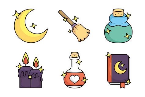 bundle of magic sorcery set icons 3688044 Vector Art at Vecteezy