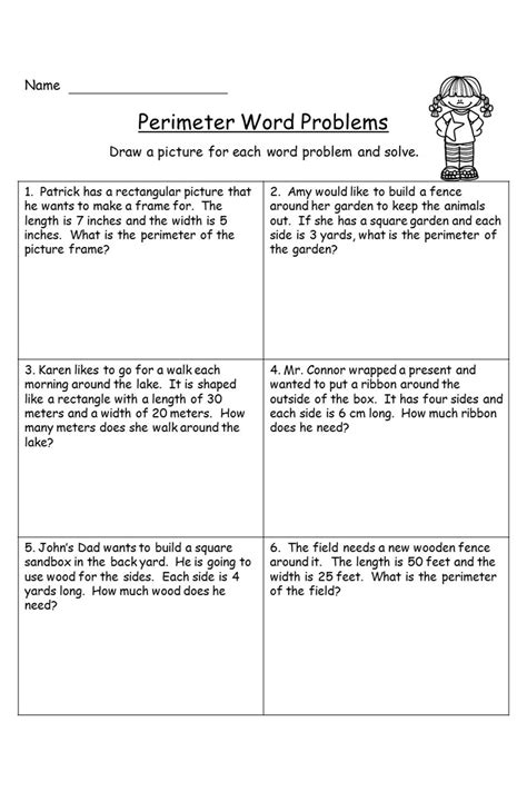 Area Worksheets For Rd Grade Word Problems