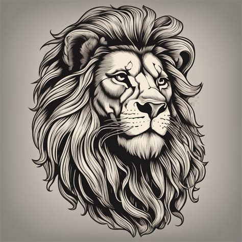 Lion Side Face Roar Drawing