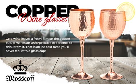 Amazon Copper Wine Glasses Set Of Oz Gleaming Solid