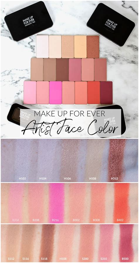 Make Up For Ever Artist Face Color Highlight Sculpt And Blush Powder