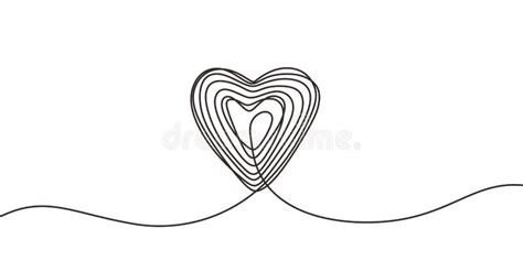 Heart Scribble Banner Set Isolated On White Background Stock Vector