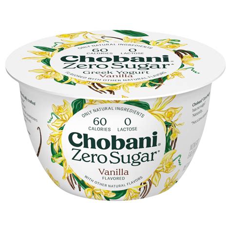 Save On Chobani Zero Sugar Non Fat Vanilla Greek Yogurt Cup Order