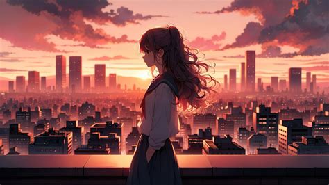 3840x2160 Anime School Girl Lost In Thoughts 4K ,HD 4k Wallpapers,Images,Backgrounds,Photos and ...