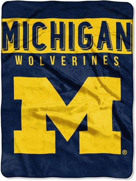 College Covers Michigan Wolverines Raschel Throw Blanket