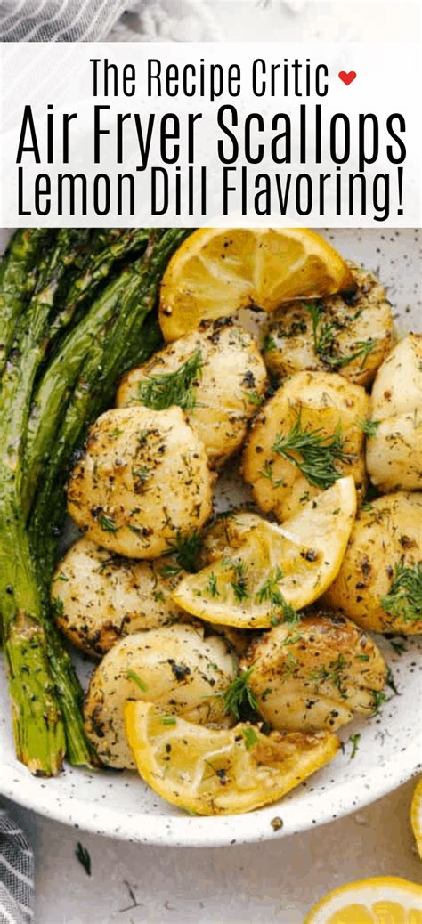 Vieiras con eneldo y limón en freidora de aire Planeta Gastronómico