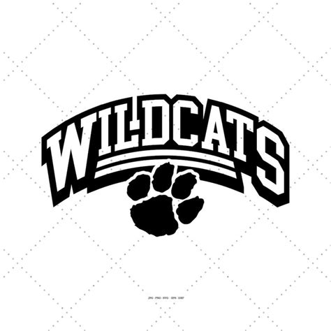 Wildcats Svg, Paw Print Svg, Wildcat Svg, Football Mom Dad, Mascot ...