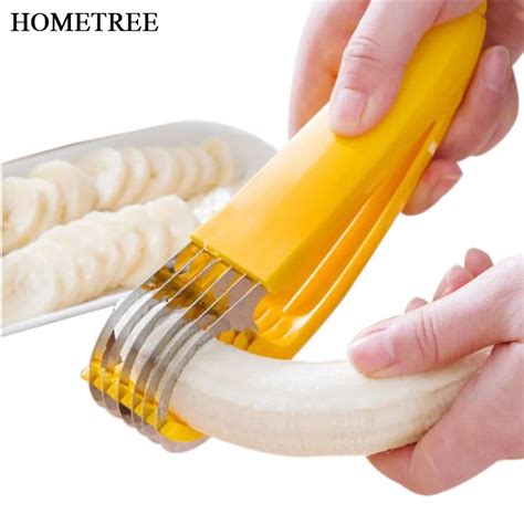 HOMETREE NEW Stainless Steel Banana Slicer Fruit Cutter Cucumber