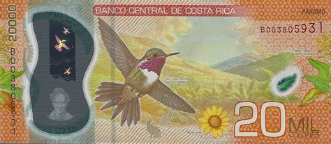 Costa Rica New Colon Polymer Note B A Confirmed Banknotenews