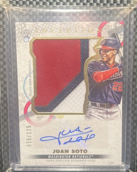 2022 JUAN SOTO Topps Inception IAJP JS Jumbo Tri Color Patch Auto 75