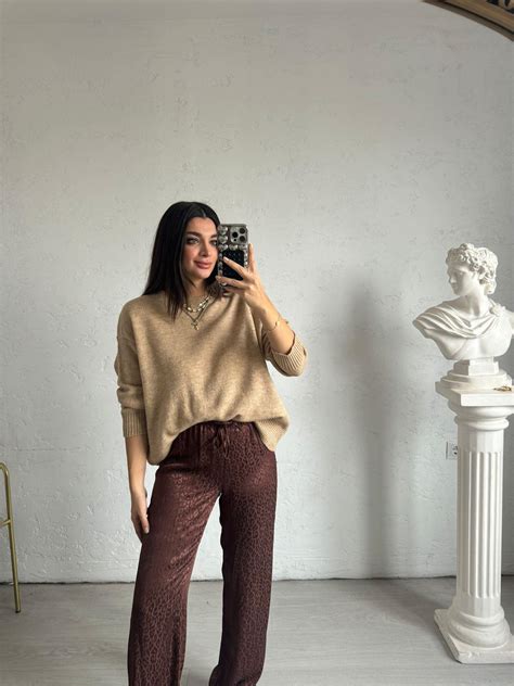 Nude Bisiklet Yaka Oversize Kazak