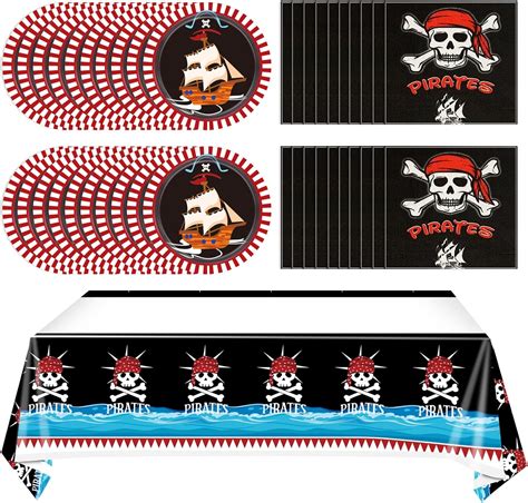 41pcs Pirate Birthday Party Supplies Pirate Ship Party