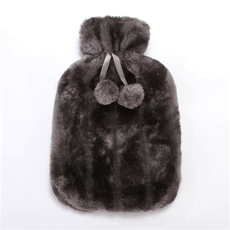 Hot Water Bottle With Soft Cover L Hot Water Bag For Neck And Shoulder Pain Faux Fleece Cloth