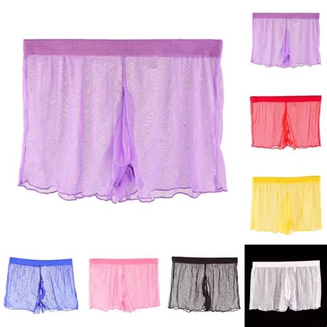 Sultry See Through Boxer Briefs With Mesh Pouch Sexy Men S Lingerie Underwear Eur