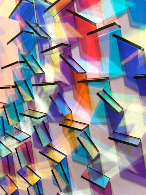 Dichroic Glass Installations By Chris Wood Reflect Light In A Rainbow