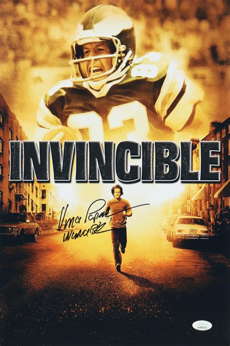 Vince Papale Signed "Invincible" 11x17 Photo Inscribed "Invincible ...