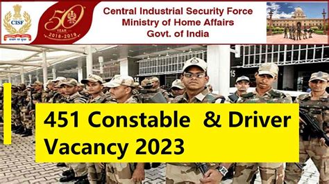 Constable Jobs In Cisf Recruitment 2023 451 Tradesman And Driver