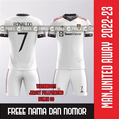 Jual Jersey Manchester Away Full Printing Free Nama Dan Nomor